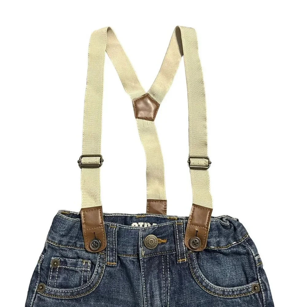 Gymboree 3T Straight Cut Suspender Jeans